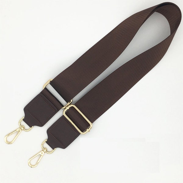 Dark Brown Nylon Purse Strap Adjustable Shoulder Bag Strap 5cm width