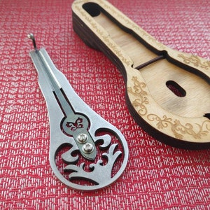 UKRAINE 2 in 1 Jew&#39;s harp &quot;OMEGA&quot; in a wooden case (VladHarps) ( jaw harp/mouth harp ) Top quality