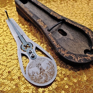 MEGABASS 2 in 1 Jew&#39;s harp - Tree of life - in a wooden case (jaw/mouth harp) (VladHarps/Ukraine) Great Quality
