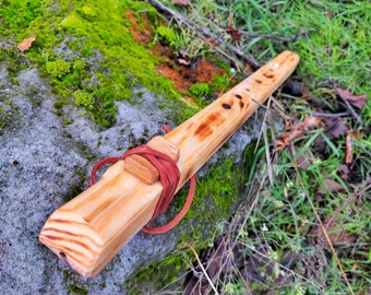 BASS CEDAR Native American Flute "SOURCE" - Hand Made - very deep sound Sound healing Vessel Flute Instrument / Gift Idea / whistle