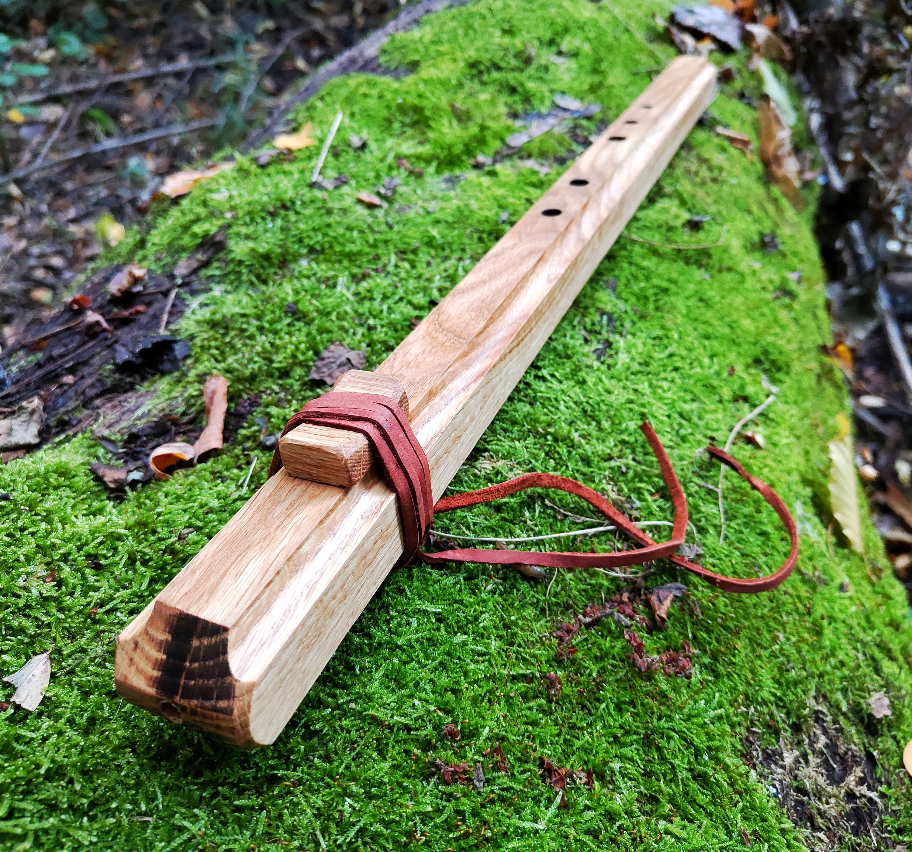 BASS OAK Native American Flute "Inner Peace" - Hand Made - very deep sound Sound healing Vessel Flute Instrument / Gift Idea / whistle