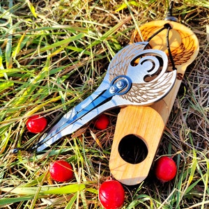 UKRAINE Exclusive 2 in 1 Jew&#39;s harp &quot;Archangel&quot; in a patterned wooden case (jaw/mouth harp)