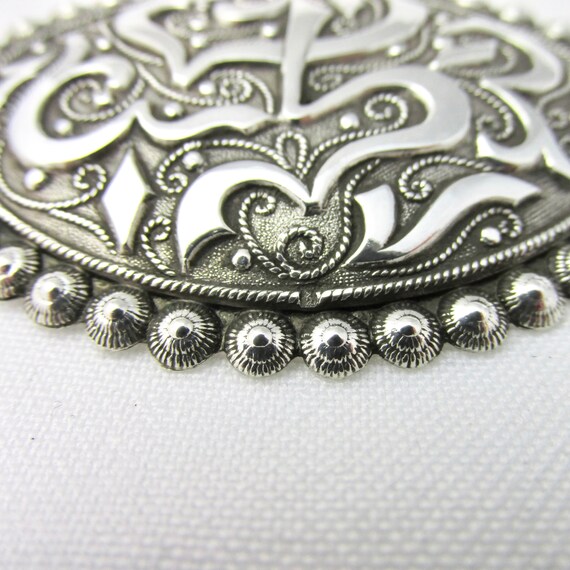 Broche En Argent Calligraphie Arabe - Bijou Occasion En Bel état, Argent Sterling