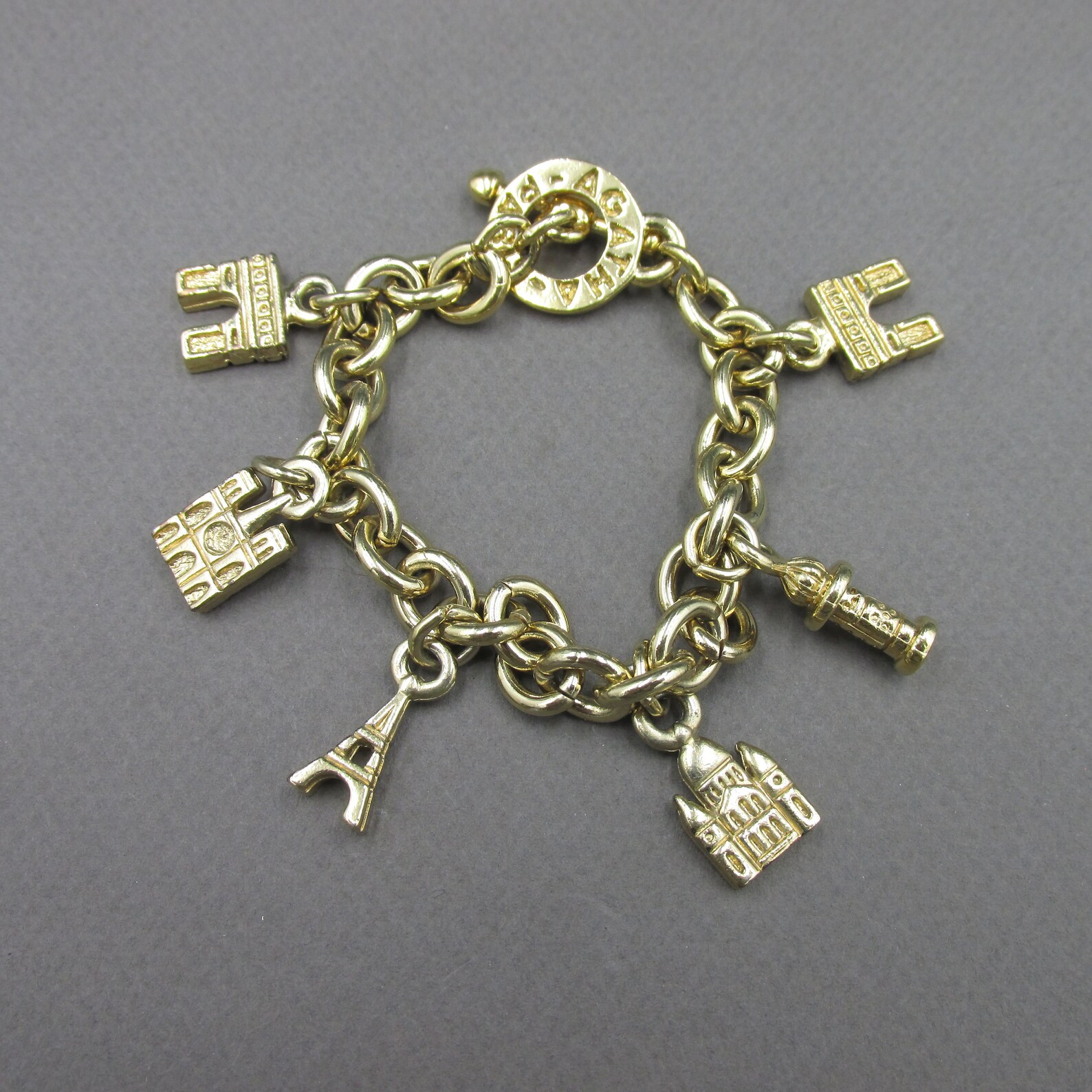 Agatha Paris bracelet large mesh with charms charms theme of Etsy