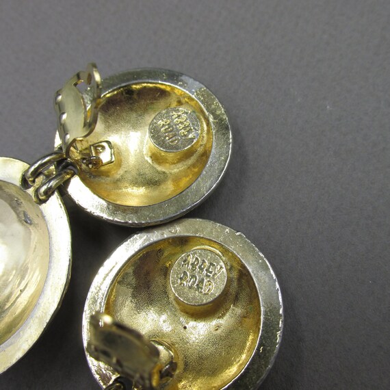 Large vintage earrings clip pendant Abbey road ca… - image 7