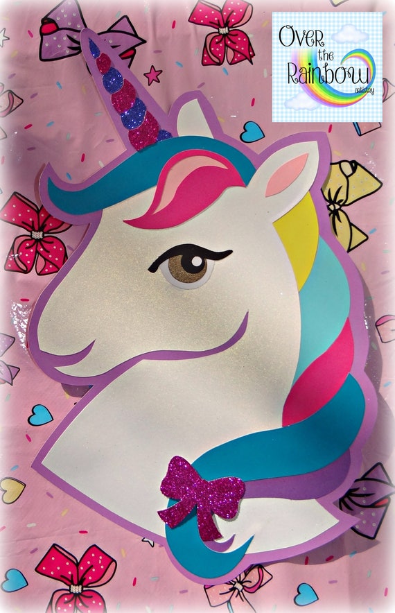 JoJo Siwa Inspired Unicorn Party Hanging Decor Bright | Etsy