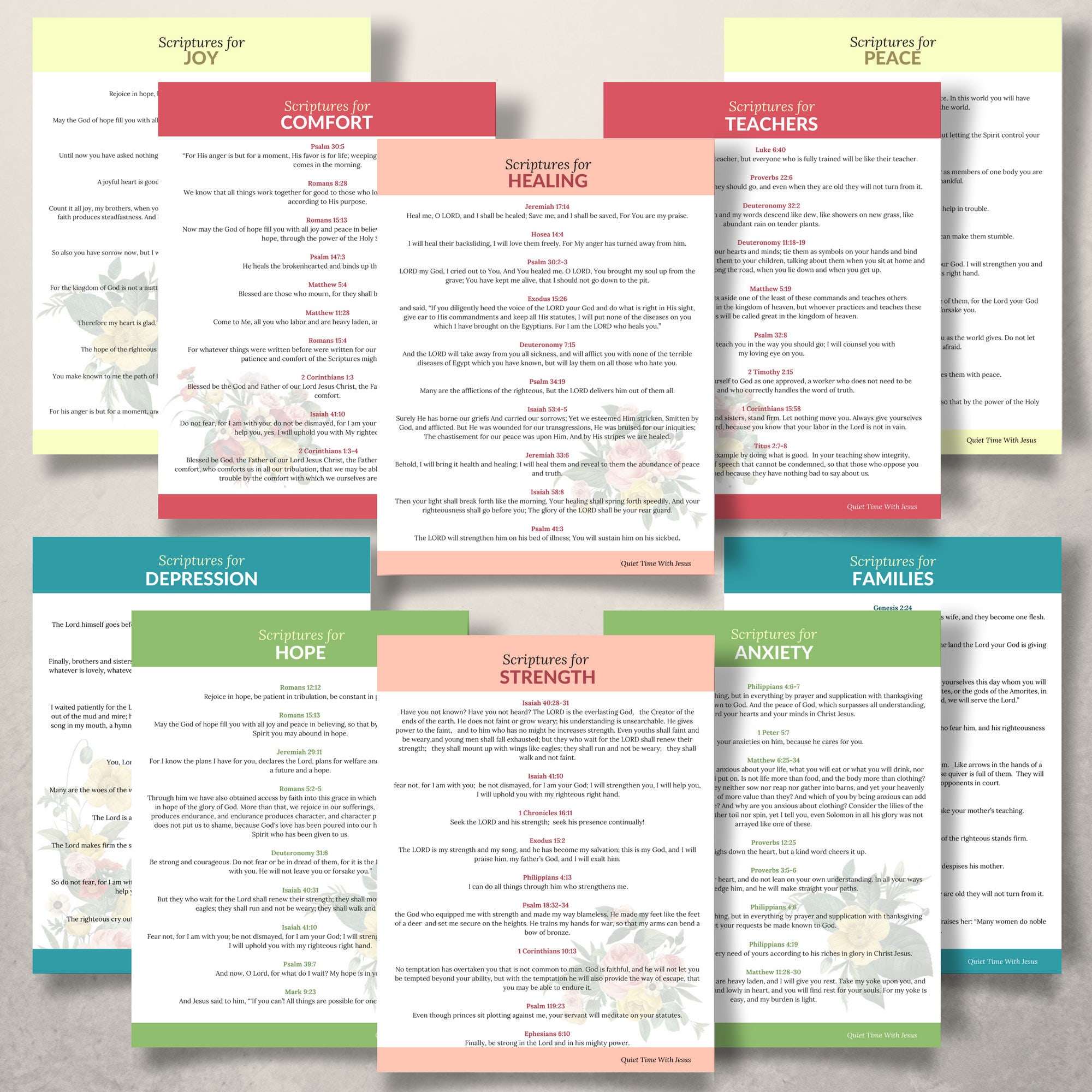 Printable Scripture References Bible Scripture Verse References // Quote, Study, Pray, or Memorize ...