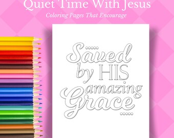 Bible Coloring Pages // Christian Wall Art // Christian Coloring Page // Faith Printable // Encouraging Quotes for Your Quiet Time // Doodle