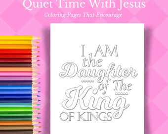 Bible Coloring Pages // Christian Wall Art // Christian Coloring Page // Faith Printable // Encouraging Quotes for Your Quiet Time // Doodle