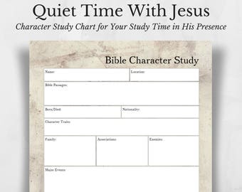 Bible Character Study Chart // People of the Bible Study // Faith Printable for Personal or Group Study