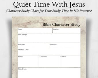 Bible Character Study Chart // People of the Bible Study // Faith Printable for Personal or Group Study