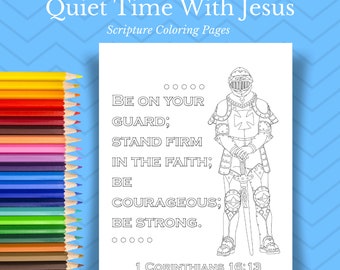 Bible Coloring Pages // Bible Journaling // Scripture Wall Art // Christian Coloring Page // Faith Printable // Coloring Book // Doodle