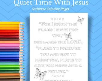 Bible Coloring Pages // Bible Journaling // Scripture Wall Art // Christian Coloring Page // Faith Printable // Coloring Book // Doodle