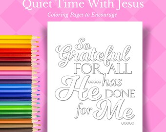 Bible Coloring Pages // Christian Wall Art // Christian Coloring Page // Faith Printable // Encouraging Quotes for Your Quiet Time // Doodle