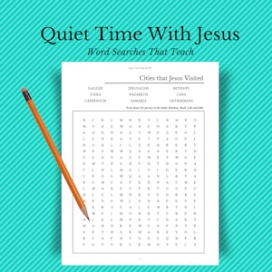 Bible Word Search // &quot;Cities Jesus Visited&quot; Word Search Printable // Faith Printable // Christian Word Games and Puzzles // Bible Trivia