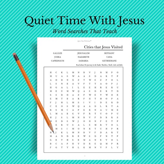 bible word search cities jesus visited word etsy