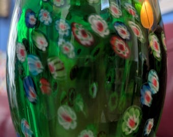 Millefiori Art Glass Vase