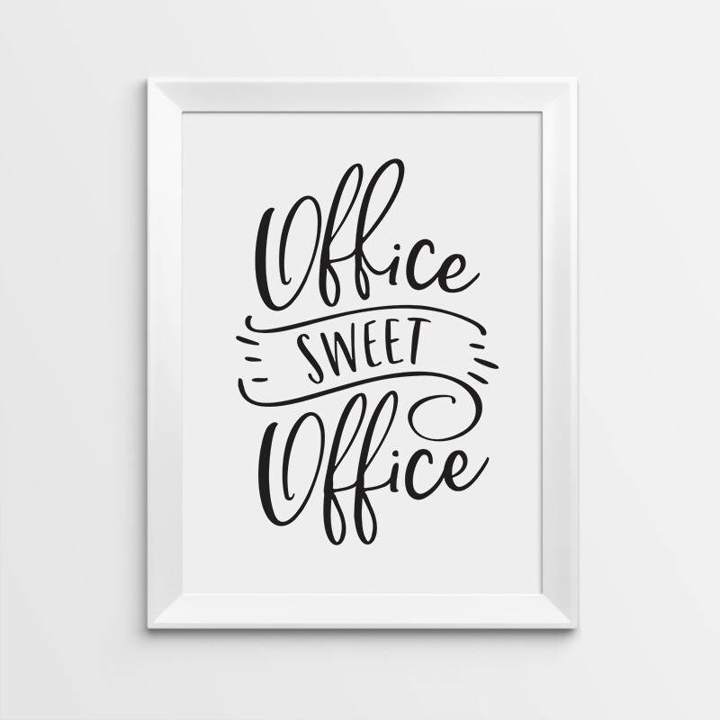 Office sweet office printable art home office decor office | Etsy