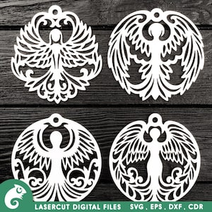 Christmas Ornaments Svg Christmas Angel Ornament Christmas Personalized Ornaments Christmas Gift Angel Wings Svg Memorial Gift Svg
