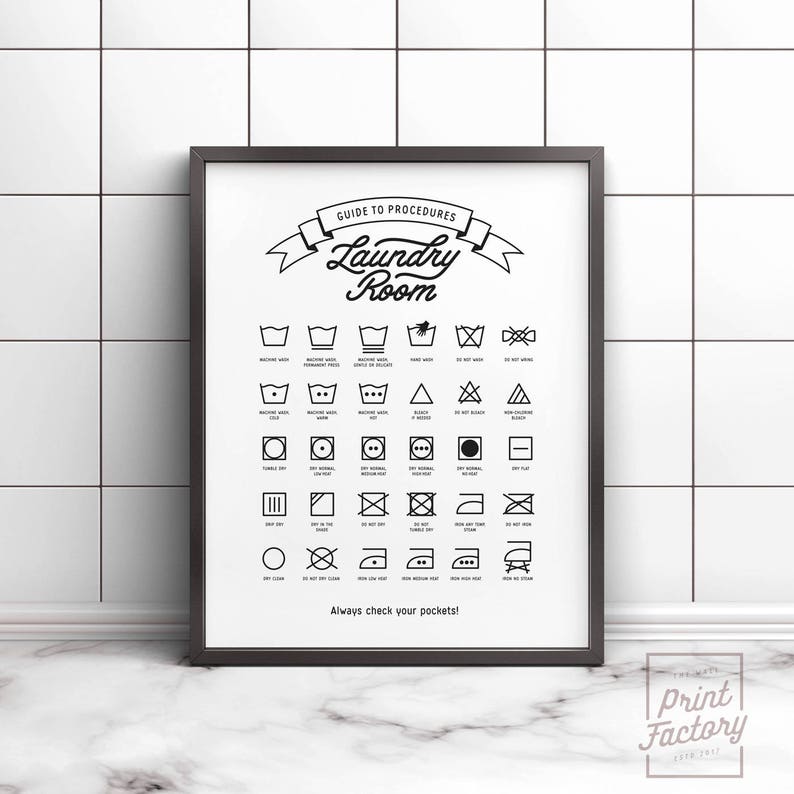 Laundry Room Decor Printable Art Laundry Wall Decor Laundry Etsy