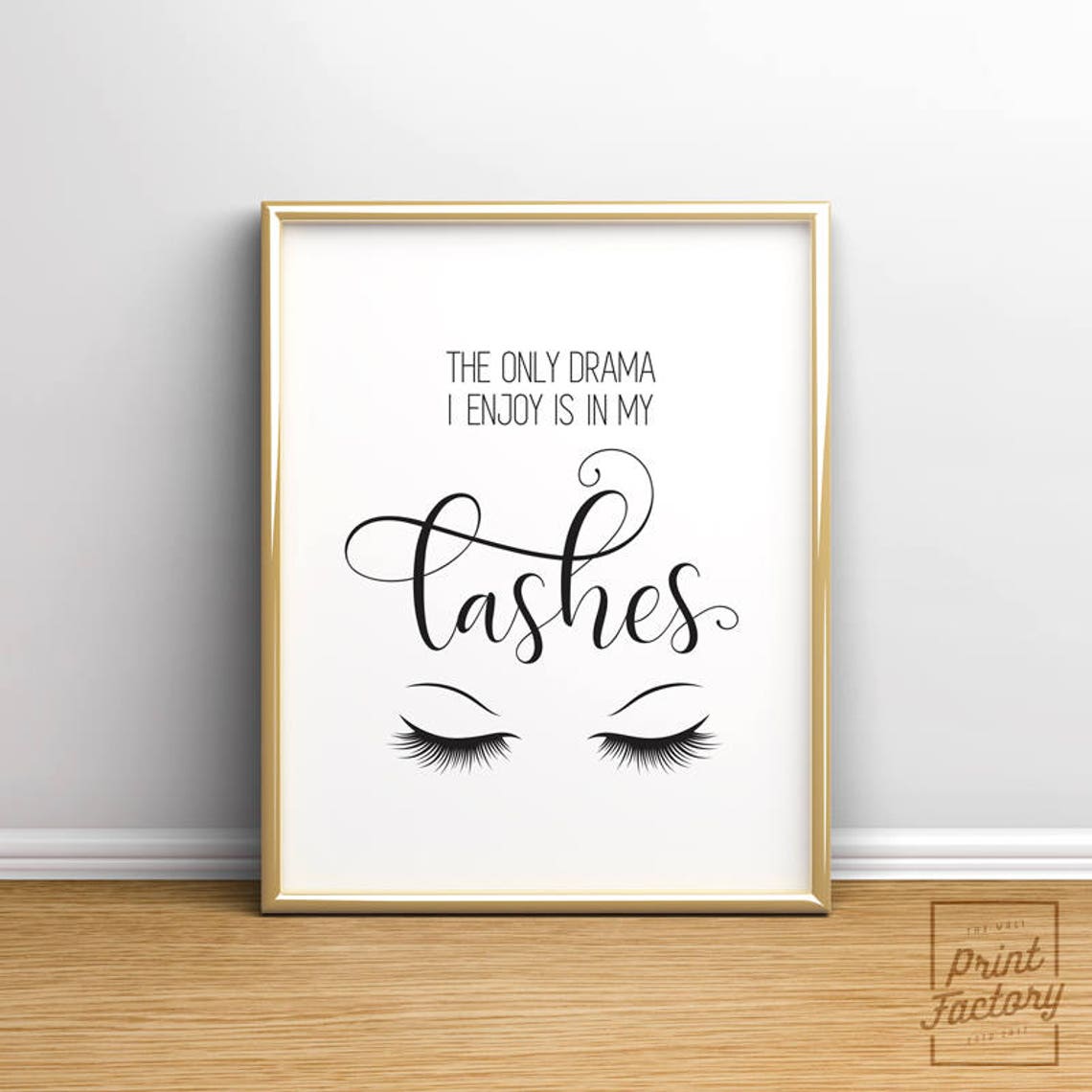 Makeup Print Lashes Printable Fashion Print Fashion Sign - Etsy