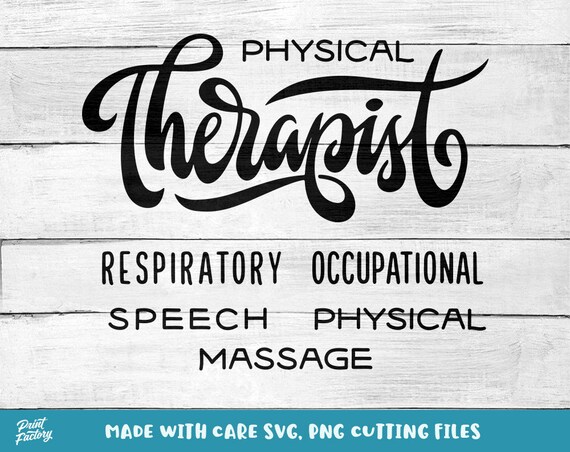 Therapist SVG Physical therapist Occupational therapist | Etsy