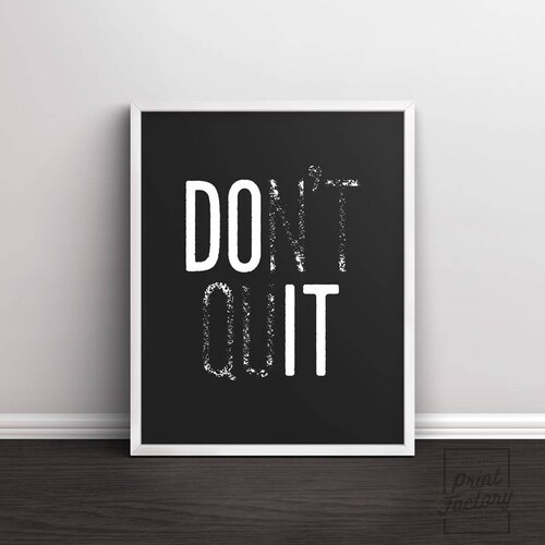 Dont Quit Poster Do It Wall Art Neon Sign Print - Etsy