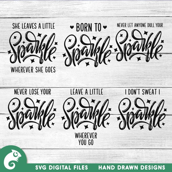 Sparkle Quote Bundle SVG, Sparkle SVG, Girl SVG, Quotes svg, Svg saying, Sparkle quote svg, svg cut files