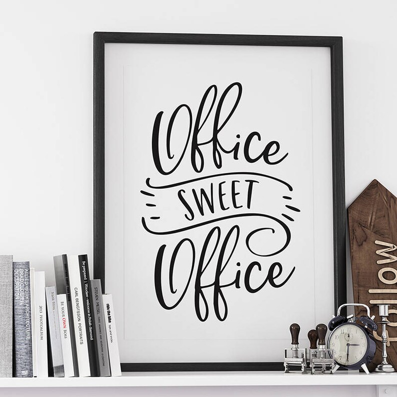Office Sweet Office Printable Art Home Office Decor Office Etsy