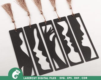 Laser Cut Bookmark Template: Silhouette SVG Files (Digital Download)