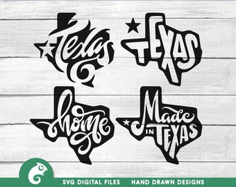 Texas State SVG Bundle: Home & Made in Texas Designs (Digital Download)