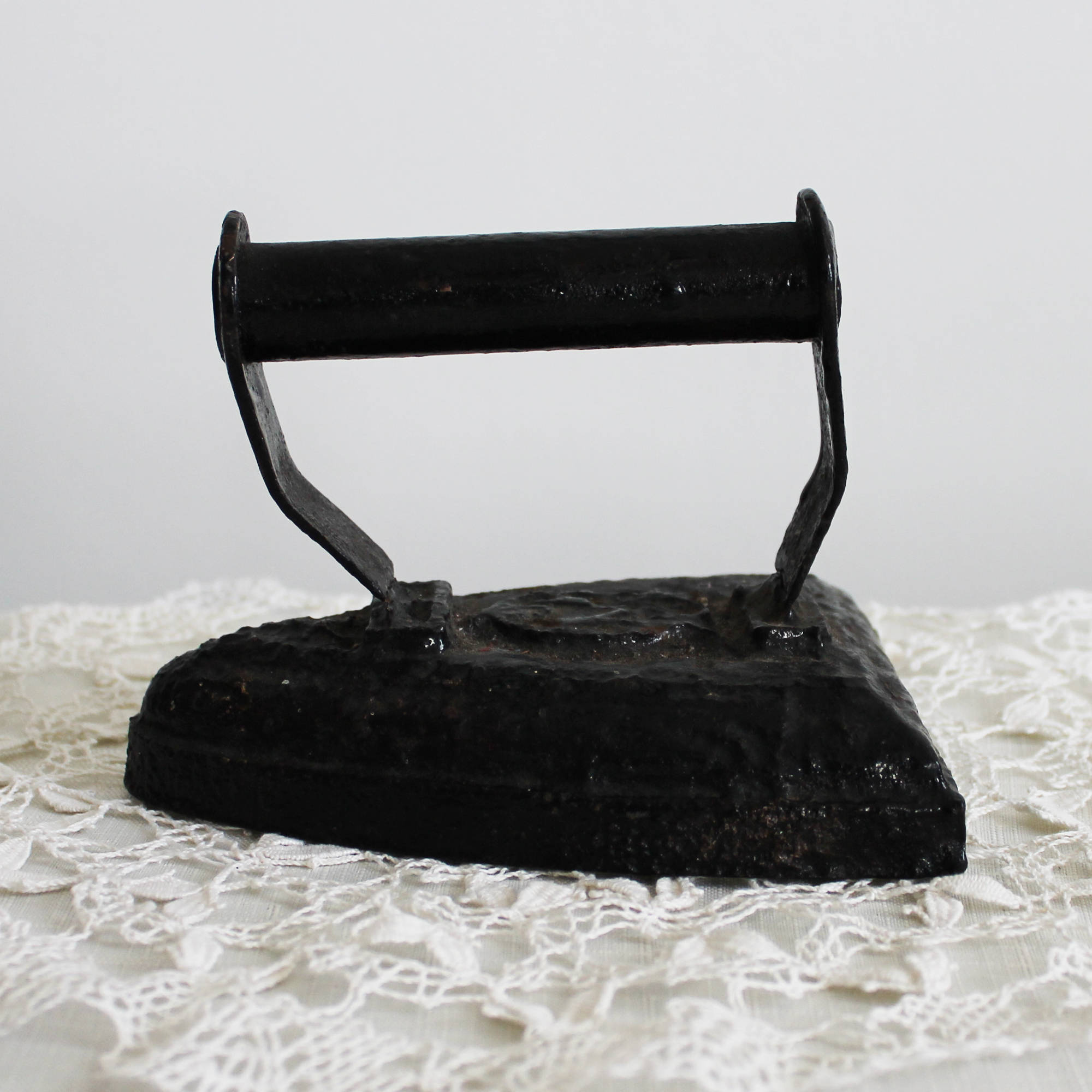 Antique old black flat iron cast iron clothes iron Etsy