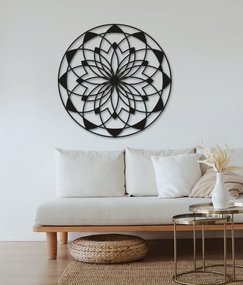 Mandala Metal Wall Art Decoration Hanging Artwork Gift for Her Etsy