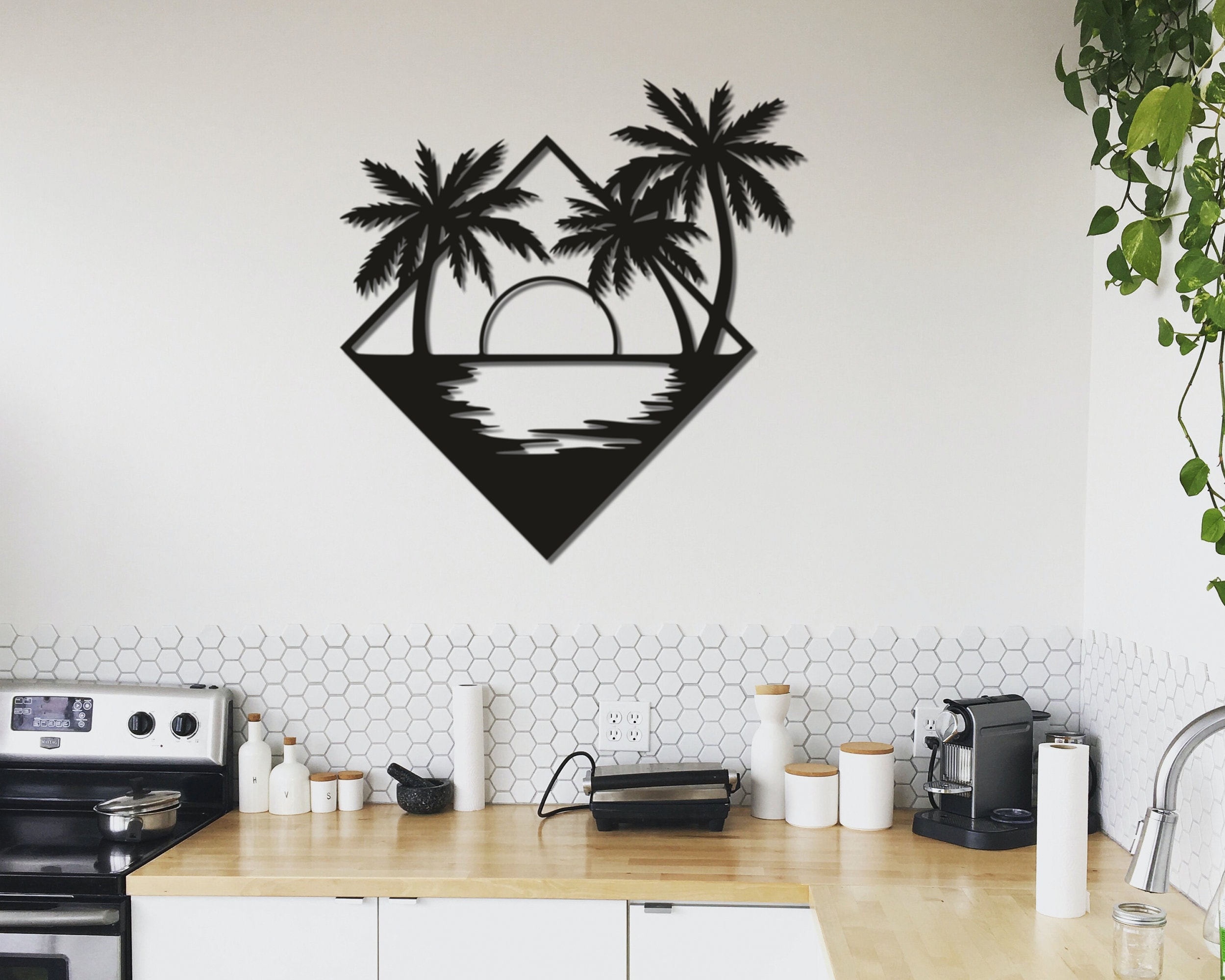 BEACH Sunset Metal Wall Art Home Decor Gift Sunset Beach Sea Etsy