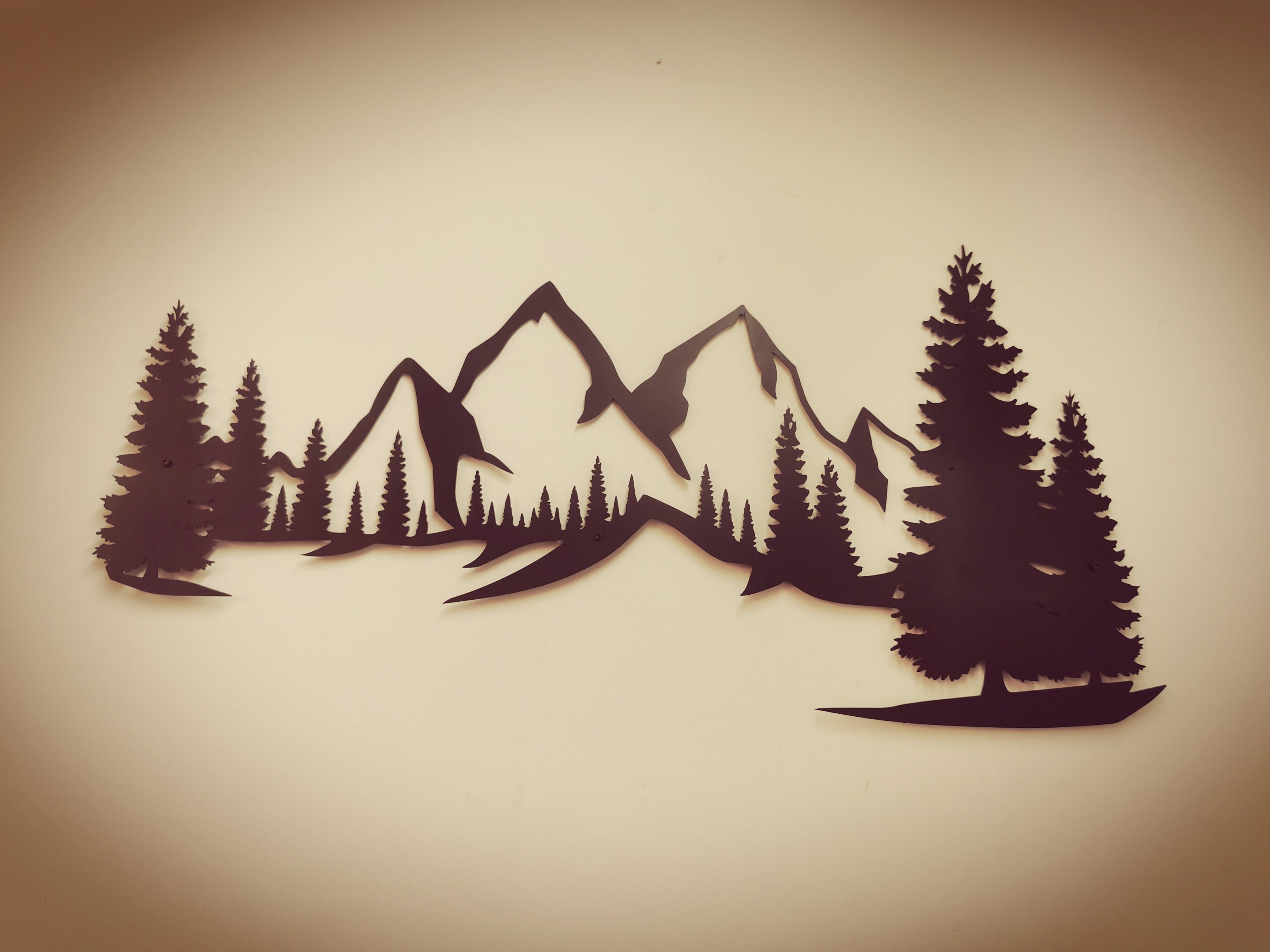 LANDSCAPE Metal Wall Art Home Decor Gift Mountain Landscape Etsy