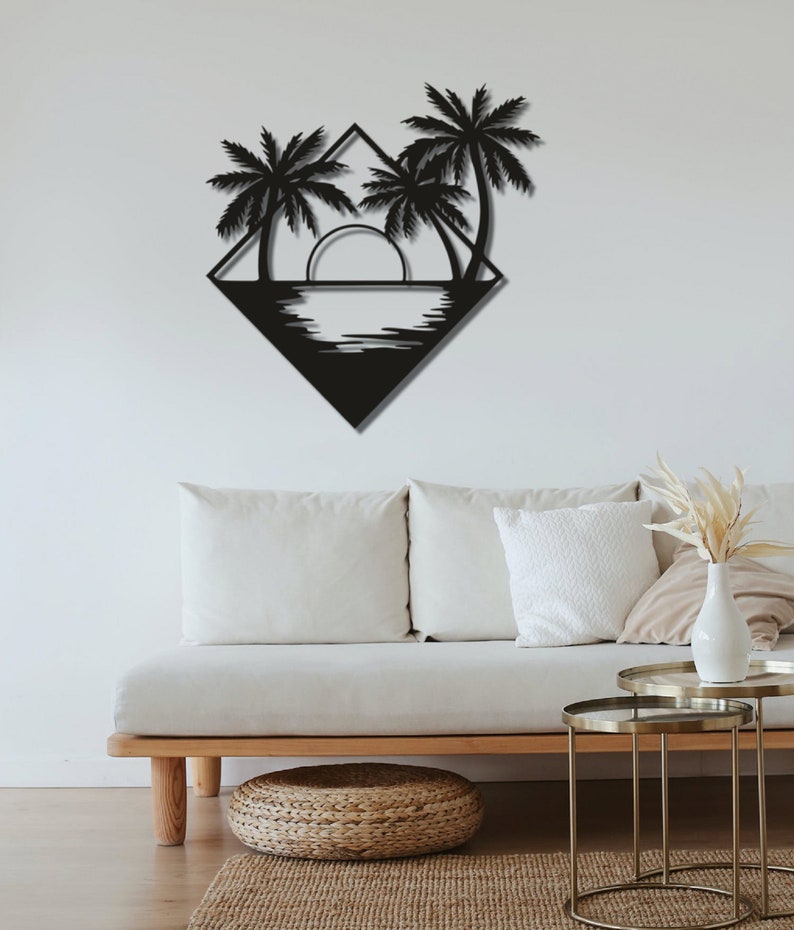 Beach Wall Decor Metal Hanging Artwork Etsy