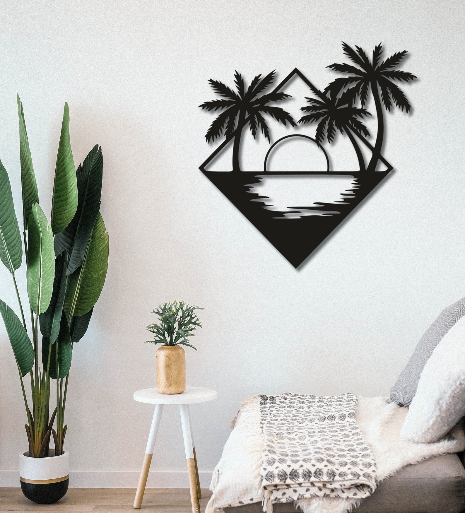 Beach Wall Decor Metal Hanging Artwork - Etsy