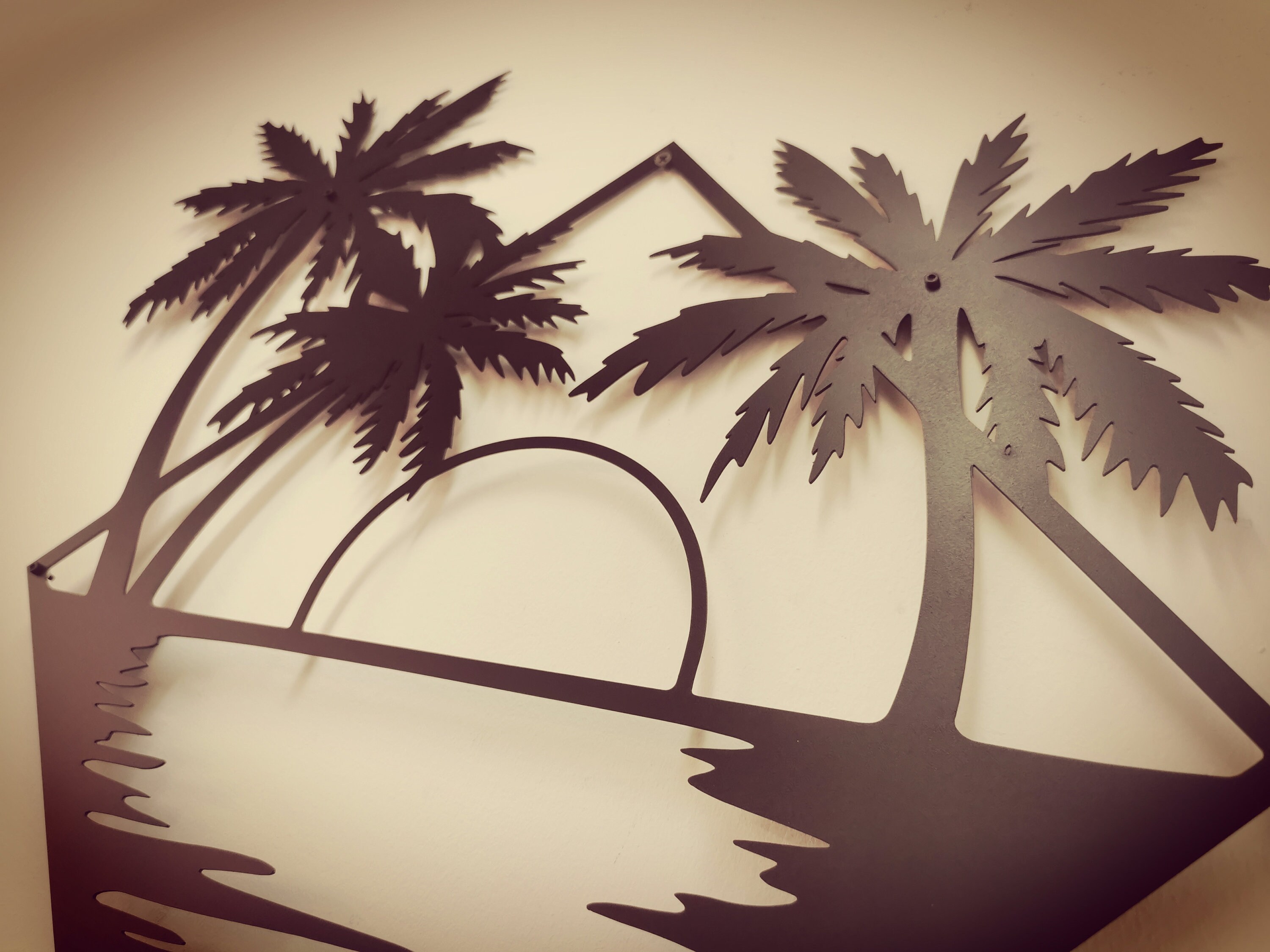 BEACH Sunset Metal Wall Art Home Decor Gift Sunset Beach Sea Etsy