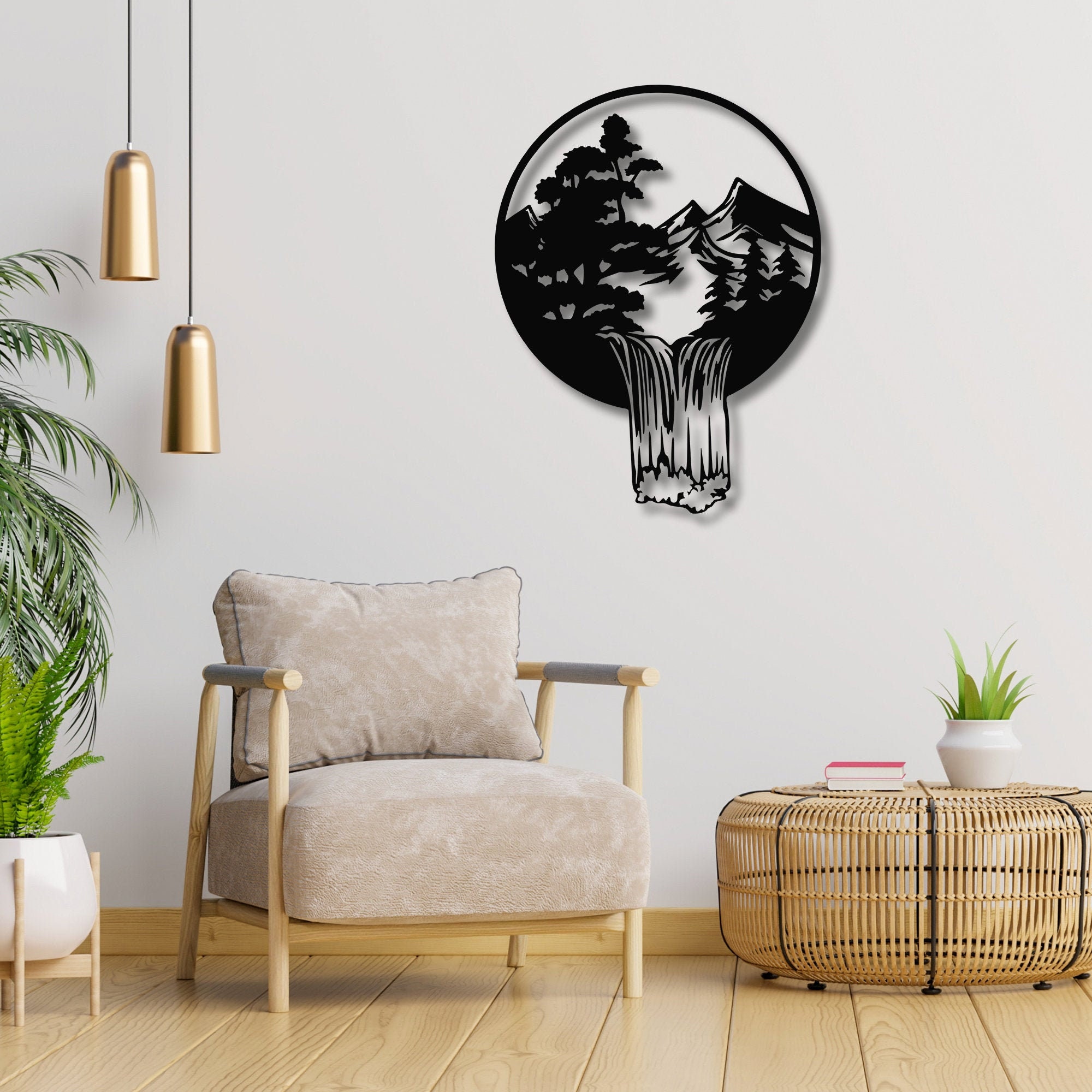 Lake House Wall Art Metal Hanging Artwork Etsy