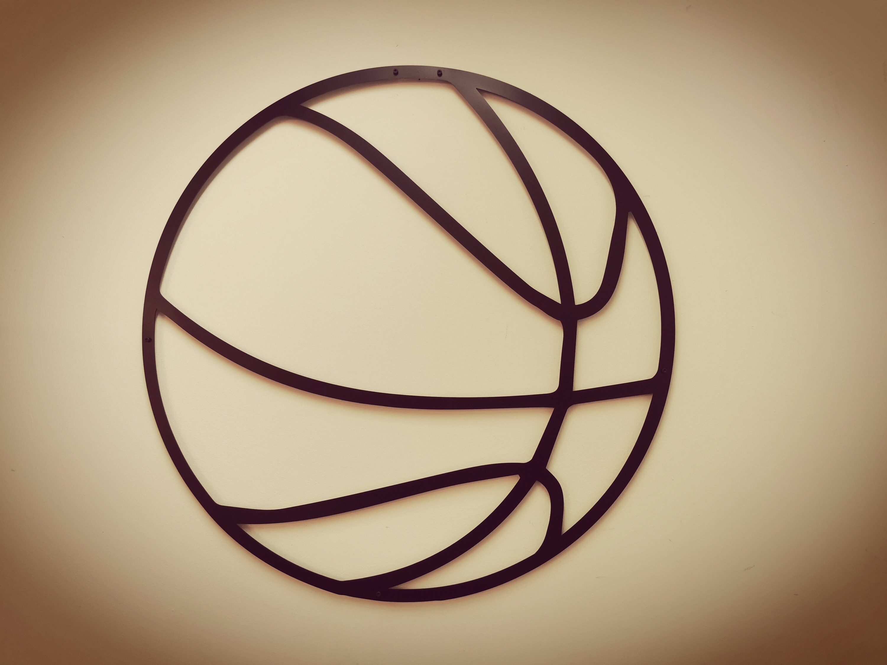 Basketball Metal Wall Art Decor Hanging Artwork Etsy