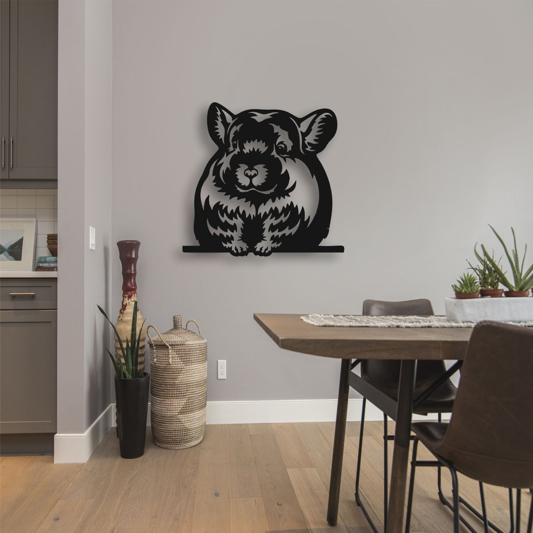 Chinchilla Metal Wall Art A Whimsical and Unique Piece That Etsy