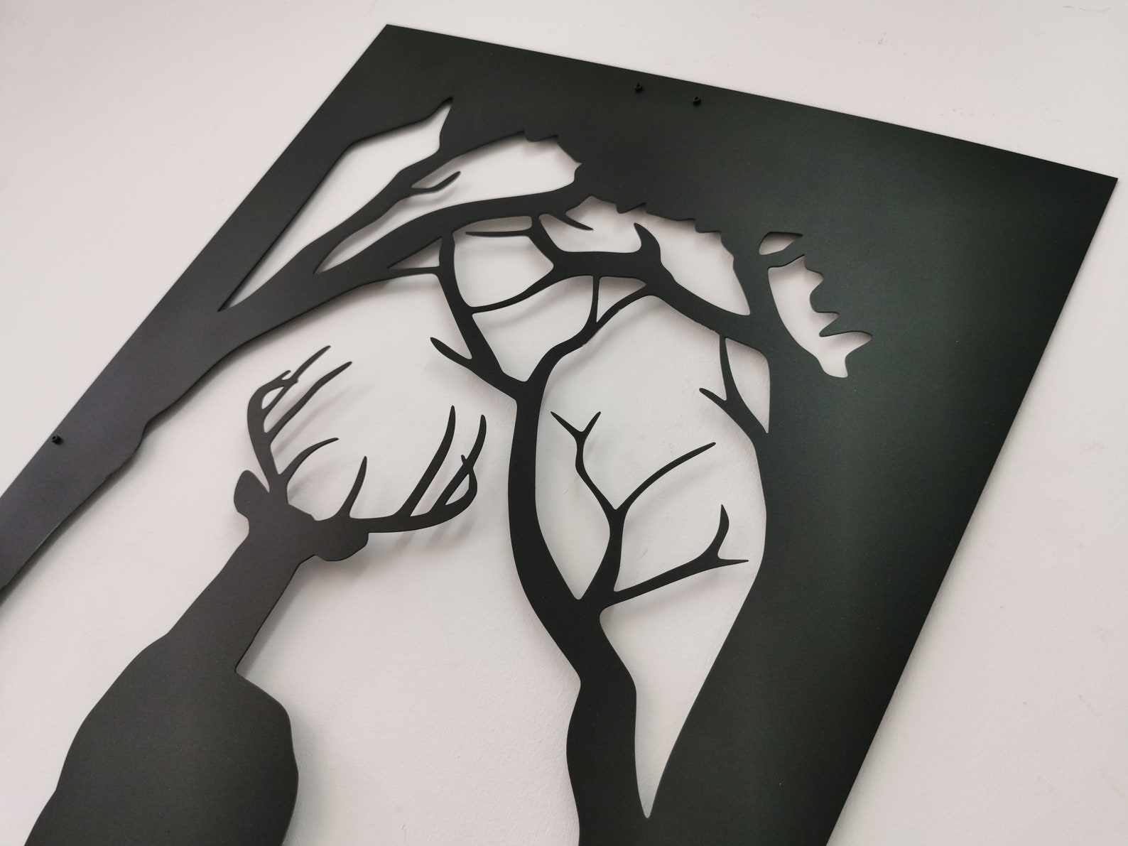 Deer Wall Decor Metal Art Hanging Artwork Etsy