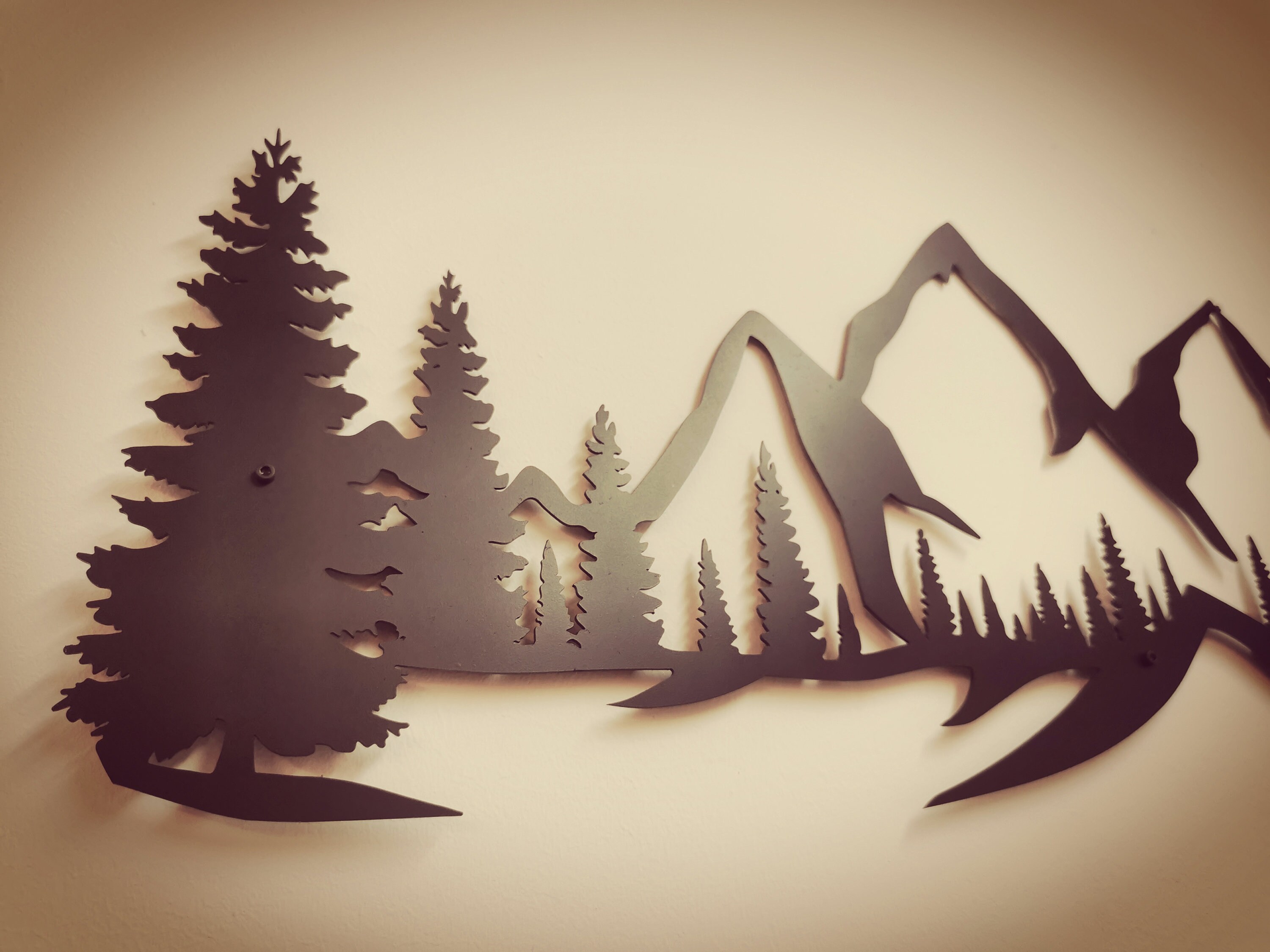 LANDSCAPE Metal Wall Art Home Decor Gift Mountain Landscape Etsy