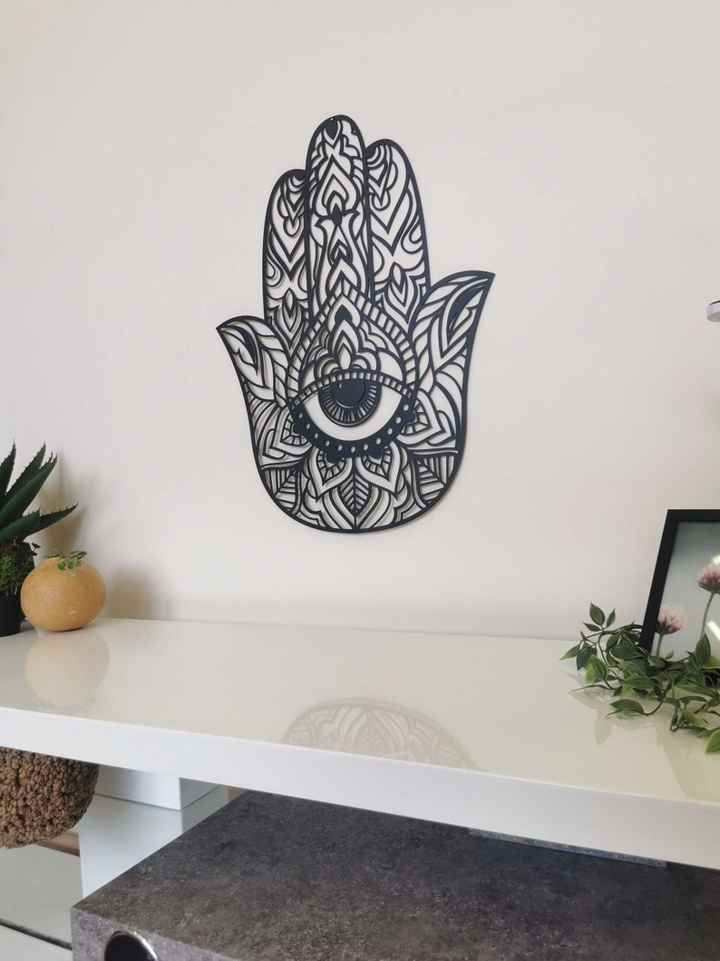 HAMSA HAND Metal Wall Art Home Decor Animal Metal Decoration Etsy