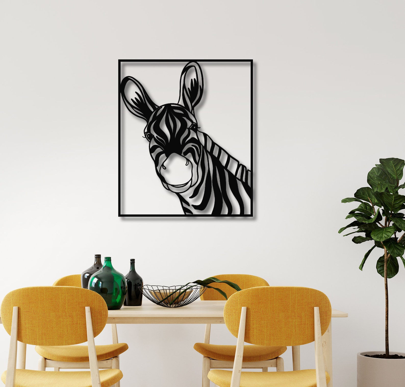 ZEBRA PORTRAIT Metal Wall Art Home Decor Savanna Zebra Animal Etsy