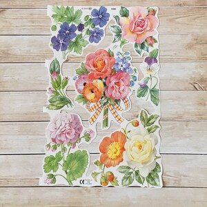 Feuille coupée florale simple, scrapbooking, journaling, planificateur, courrier d’escargot, penpals, embellissement de papier, collage, toppers de carte