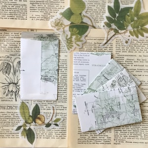 Mini Umschläge kleine Mini Vintage Atlas Karte Seite Umschläge Samentasche für Schneckenmail Hochzeit begünstigt Geschenke Scrapbook Geld