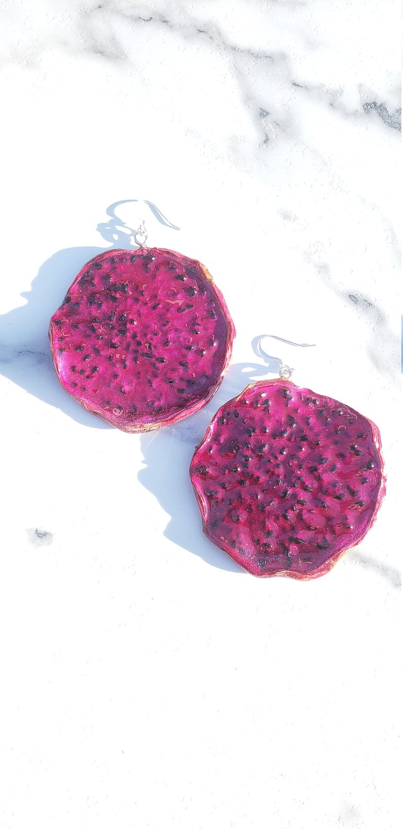 Dragon Fruit Earrings Med