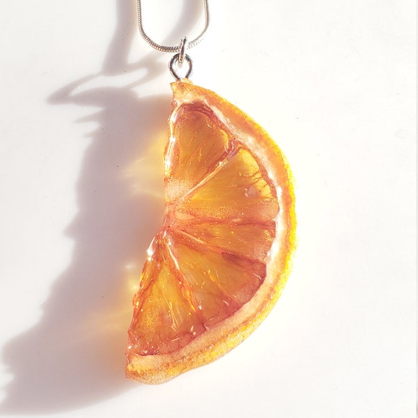 Blood Orange Necklace (M) slices of citrus, blood orange, vegan, real fruit jewelry, fruit jewelry, citrus, dried fruit, real fruit necklace