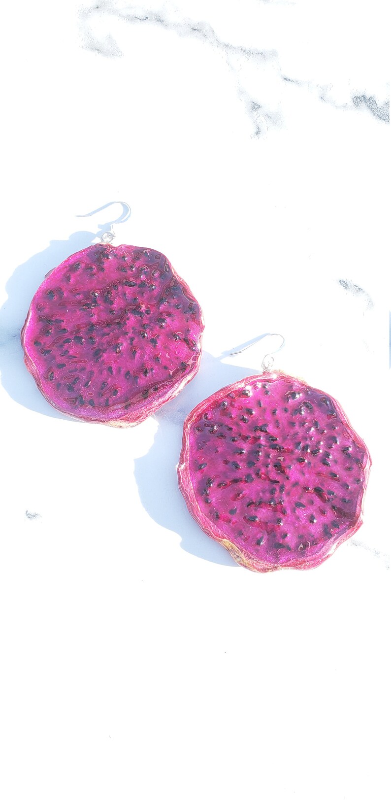 Dragon Fruit Earrings Med
